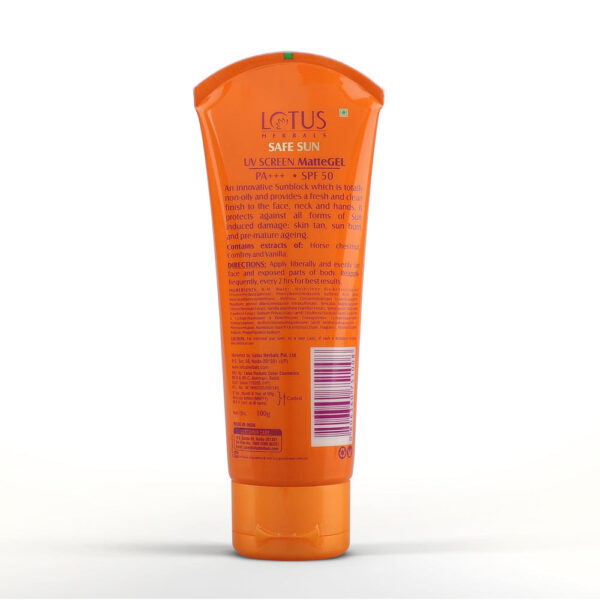 Safe Sun UV Screen MatteGEL Sunscreen SPF 50 PA+++50 Gm - Image 4