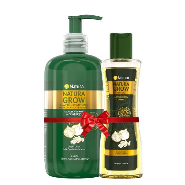 NATURA GROW SHAMPOO 350Ml & Gate Natura Grow Hair Oil 100ml - Image 5