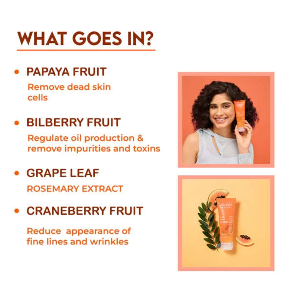 Jovees Papaya Face Wash | Brightens & Hydrates | Reduces Pigmentation 120ml - Image 3