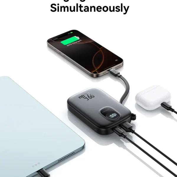 joyroom jr pbf18 22.5w powerbank 10000mah with lightning cable