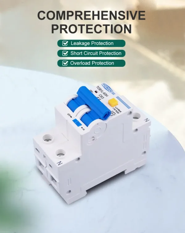 tomzn rcbo tob1l 63h 2p 63a 230v