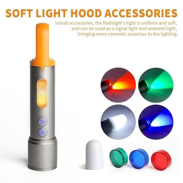 gearup k57 multifunctional rechargeable torch, flashlight