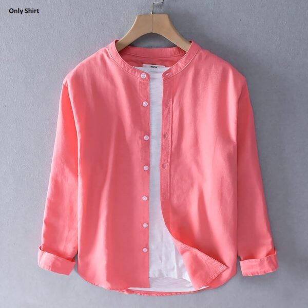 3 pcs combo men's ban collar cotton shirt