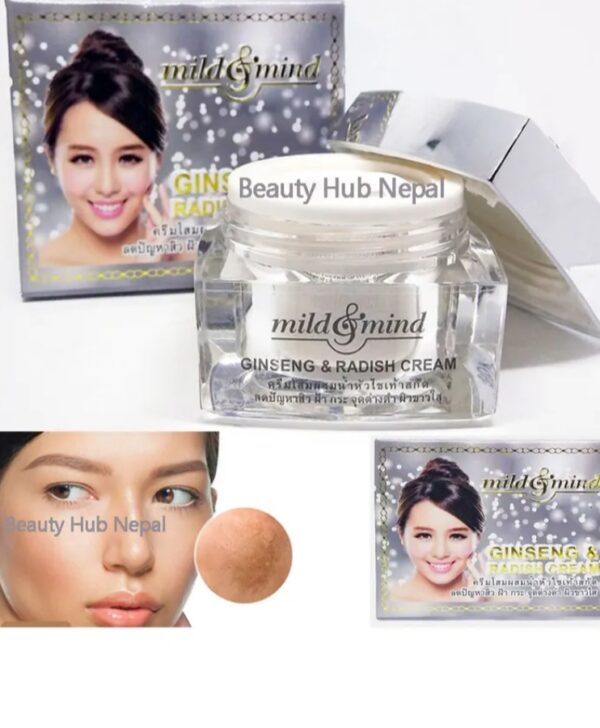 mild and mind ginseng and radish cream 20gm (thailand)