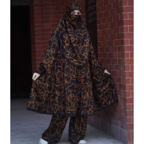 elegant palazzo long khimar set