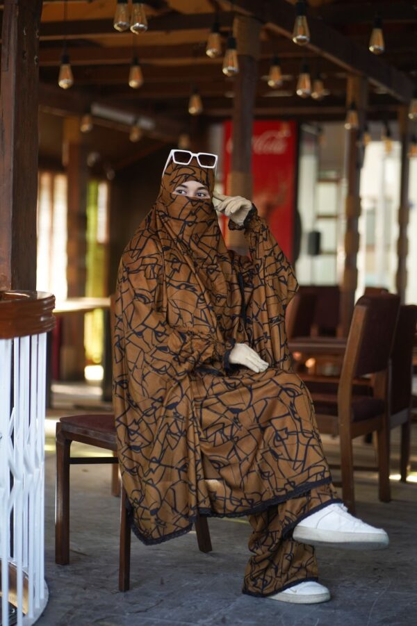 elegant palazzo long khimar set